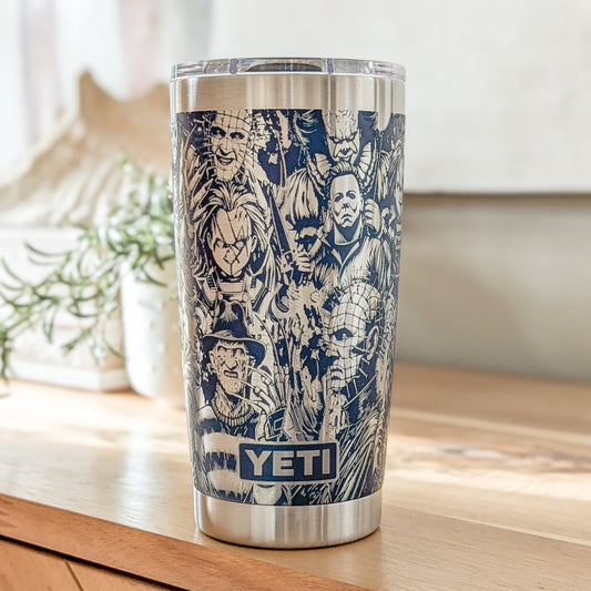 Horror Movie Friends 360° Engraved Tumbler