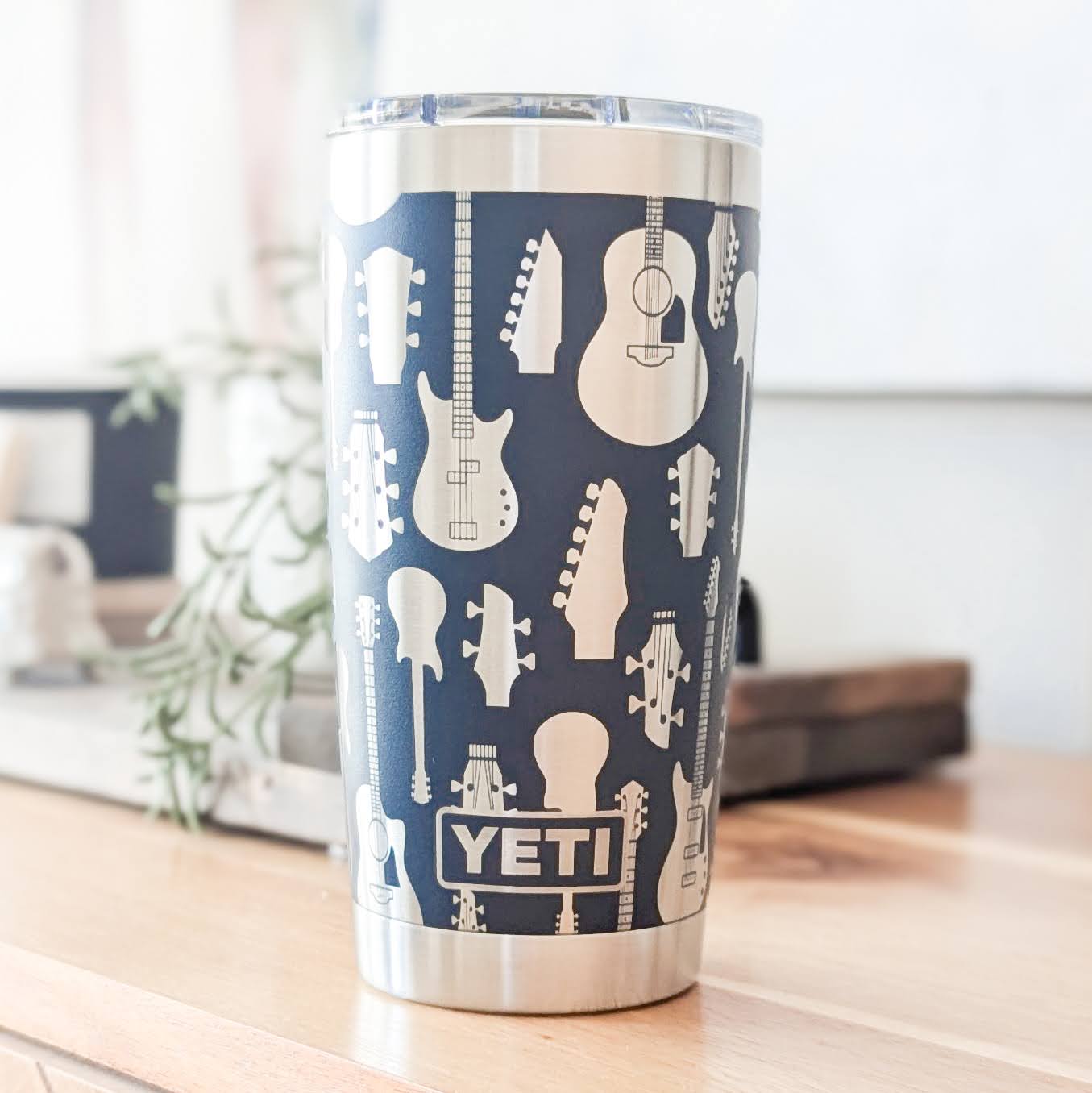 Acoustic & Electric Guitars 360° Laser Engraved Tumbler - Personalized Gift for Musicians & Guitar Players - Authentic Yeti