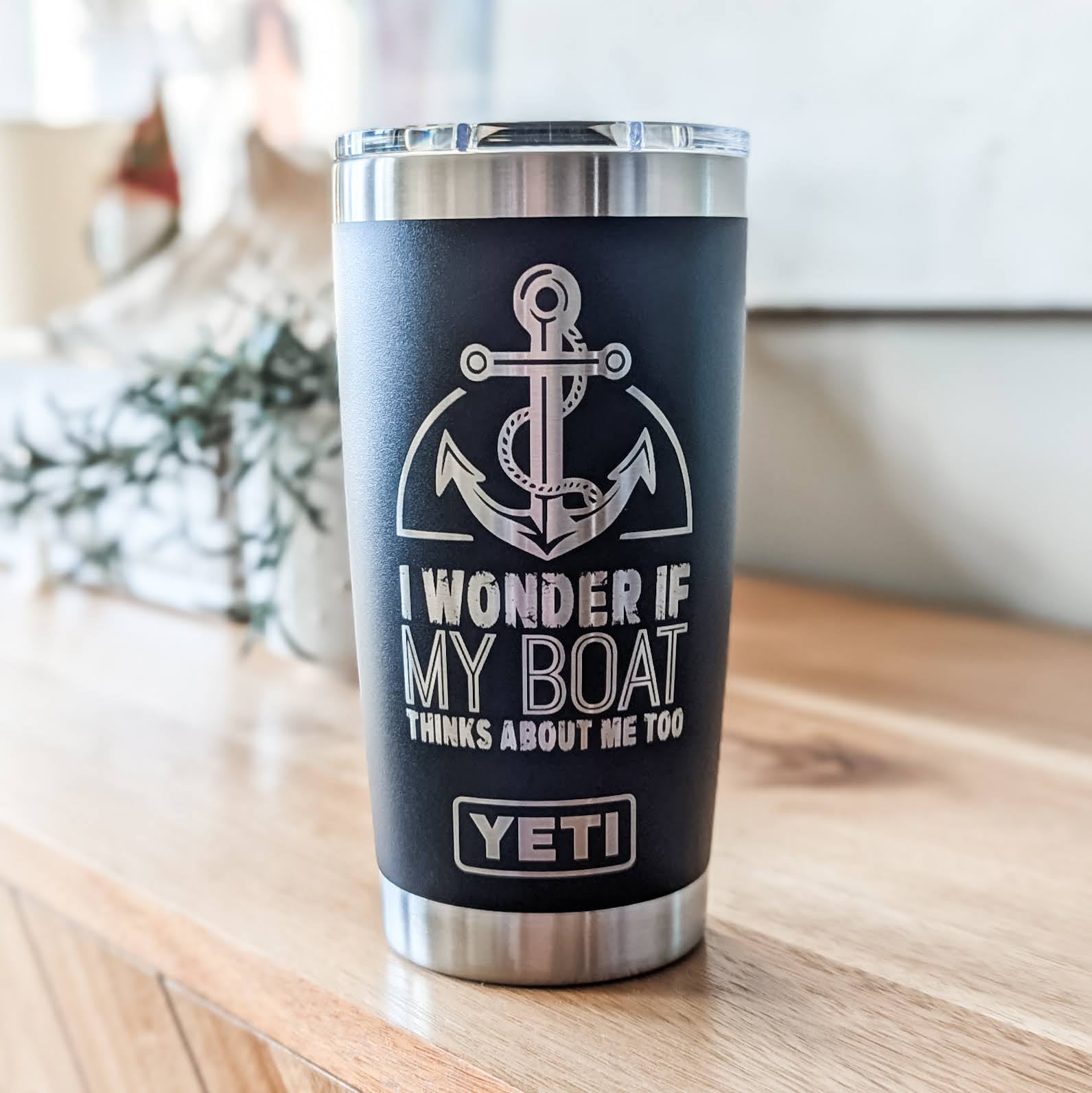 "Boat Lover" 360 Laser Engraved Tumbler - Nautical Gift for Boaters, Captains & Lake Life - Authentic YETI