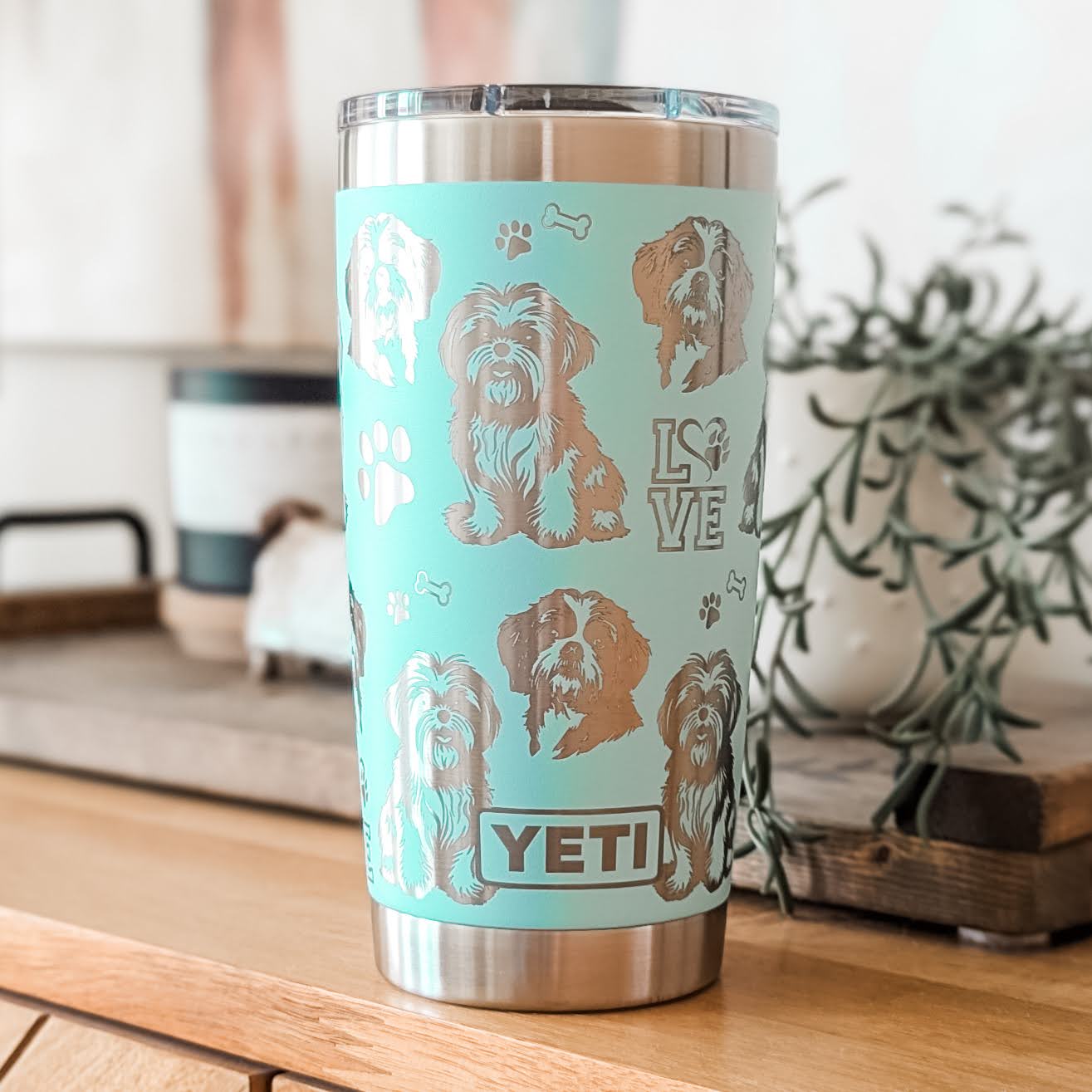 "Shih Tzu" Dog Breed 360 Laser Engraved Tumbler - Premium Gift for Shih Tzu Moms & Dog Lovers - Authentic YETI