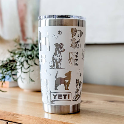 "Jack Russell Terrier" Dog Breed 360° Laser Engraved Tumbler - Premium Gift for JRT Moms & Active Dog Lovers - Authentic YETI