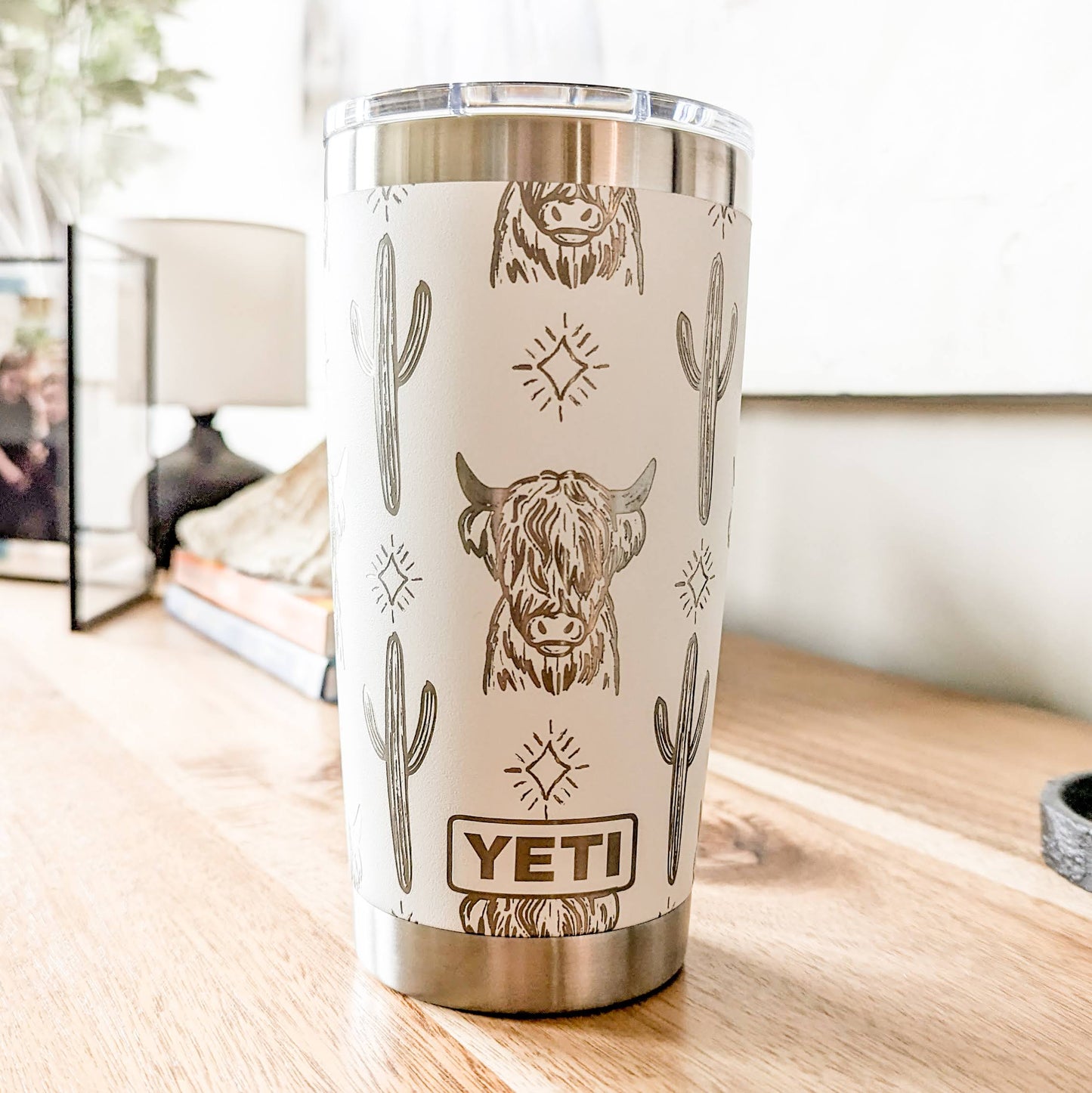"Highland Cow" 360° Laser Engraved Tumbler - Rustic Farmhouse Gift for Highland Cow Lovers & Country Aesthetic - Authentic YETI