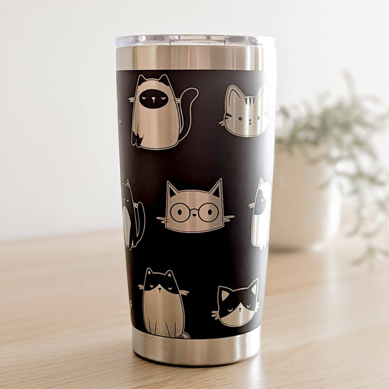 "All the Cats" Laser Engraved Tumbler - 