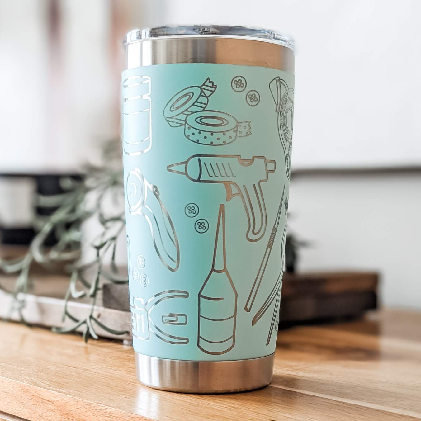 "Scrapbooker's Paradise" 360 Laser Engraved Tumbler - Unique Gift for Crafters, Scrapbookers & Artists