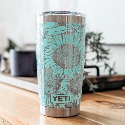 Sunflower engraved - Authentic YETI