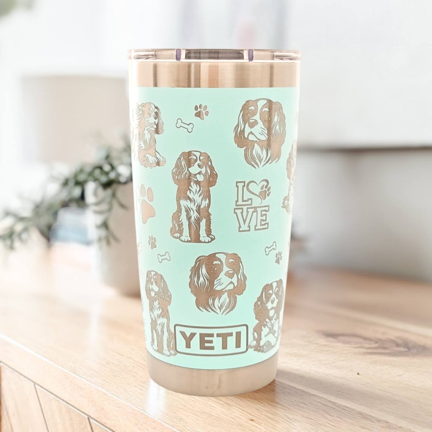 "Cavalier King Charles Spaniel" Dog Breed 360° Laser Engraved Tumbler - Premium Gift for Cavalier Moms & Spaniel Lovers