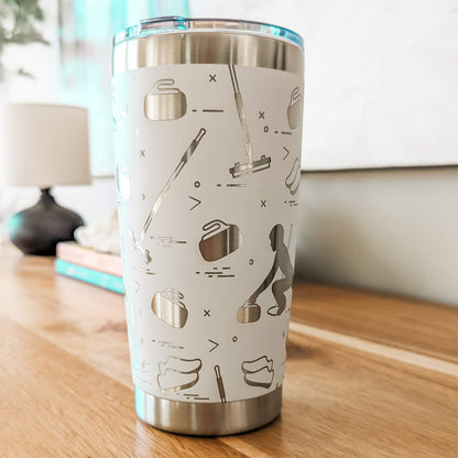 "Curlers Companion" 360 Laser Engraved Tumbler - Unique Gift for Curlers & Curling Teams