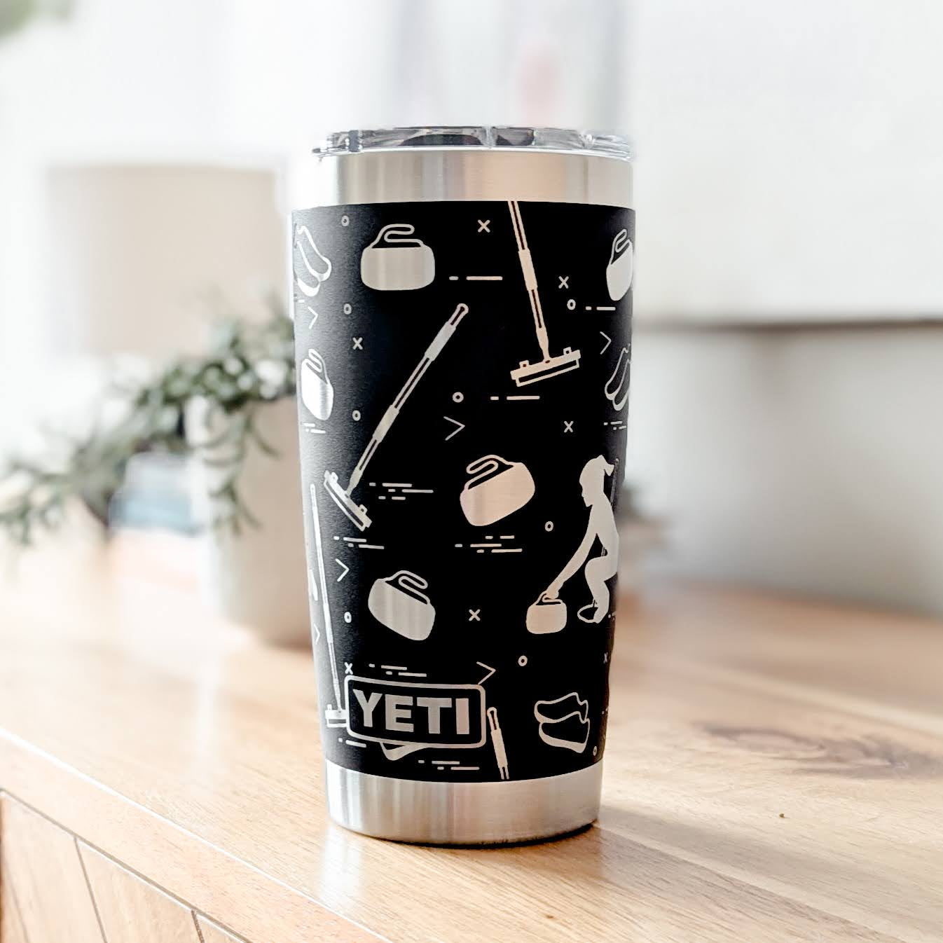"Curlers Companion" 360 Laser Engraved Tumbler - Unique Gift for Curlers & Curling Teams - Authentic YETI