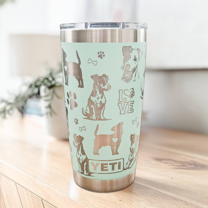 "Jack Russell Terrier" Dog Breed 360° Laser Engraved Tumbler - Premium Gift for JRT Moms & Active Dog Lovers - Authentic YETI
