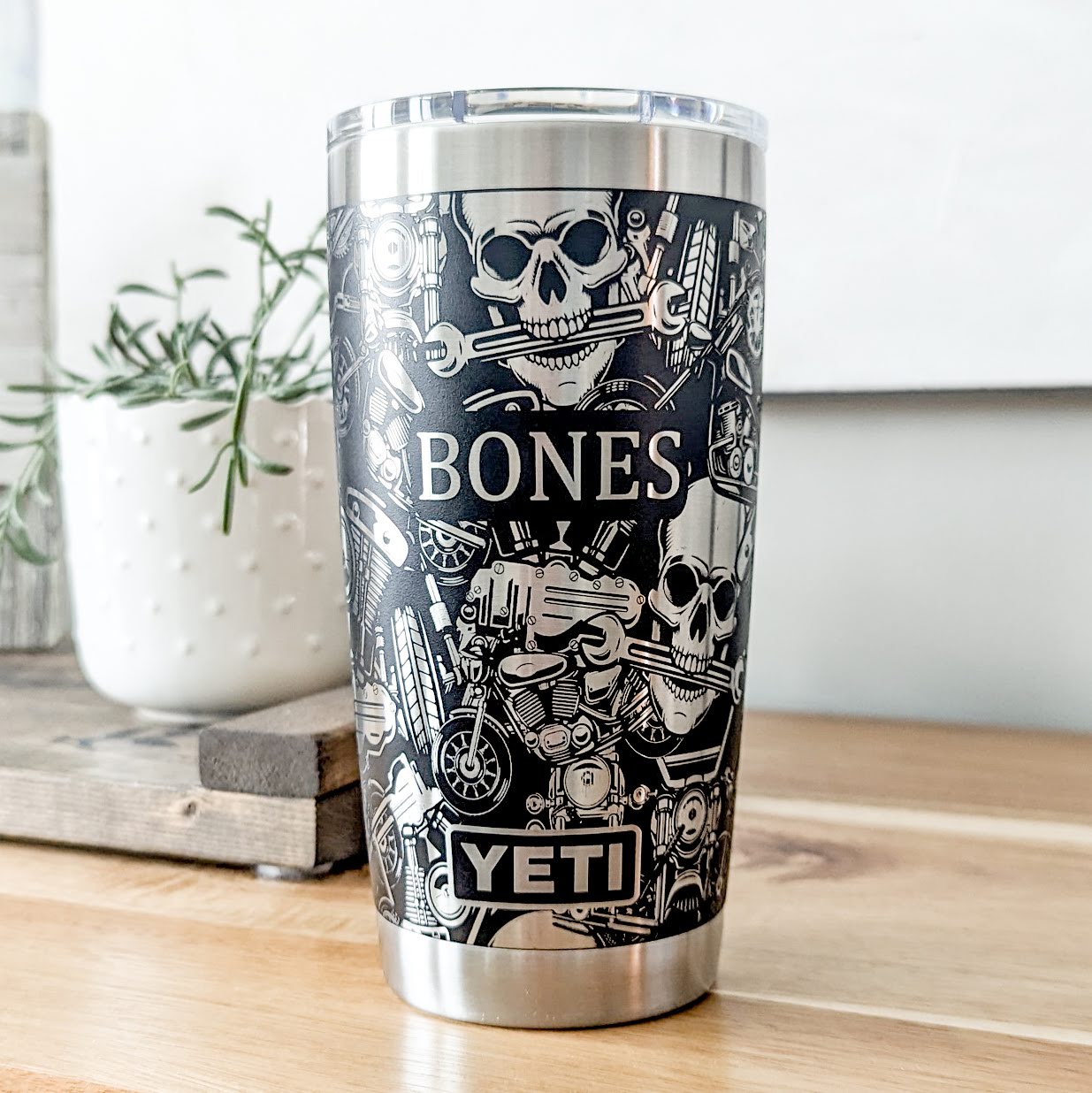 "Motorcycle Lovers" 360 Laser Engraved Tumbler - Unique Gift for Bikers, Harley Riders & Moto Enthusiasts - Authentic YETI