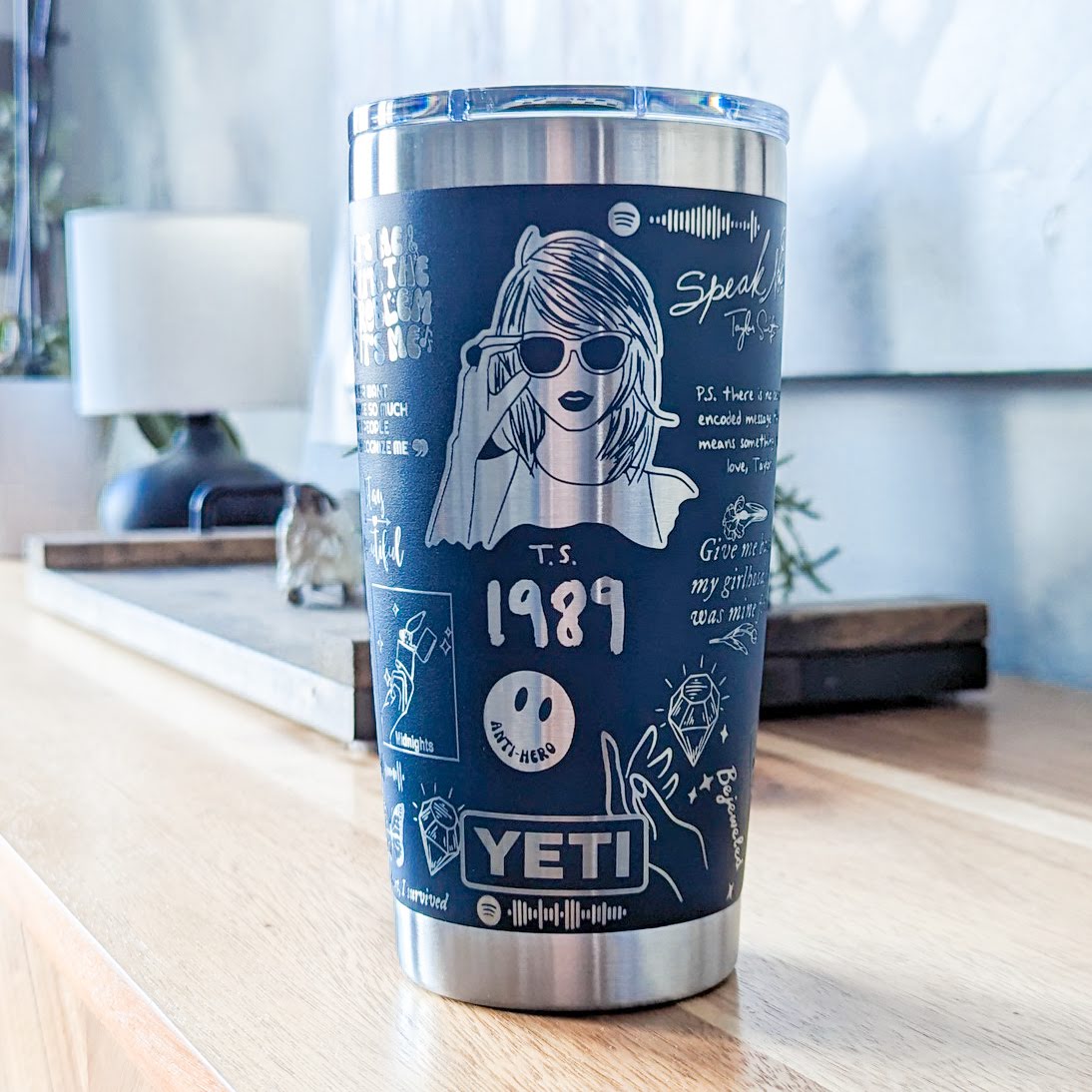 "Swift Songs" Taylor Swift Inspired 360 Laser Engraved Tumbler - Eras Tour Fan Gift for Swifties - Authentic YETI