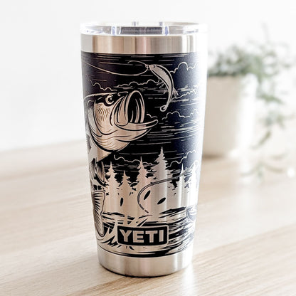 Jumping Bass and Fisherman Tumbler