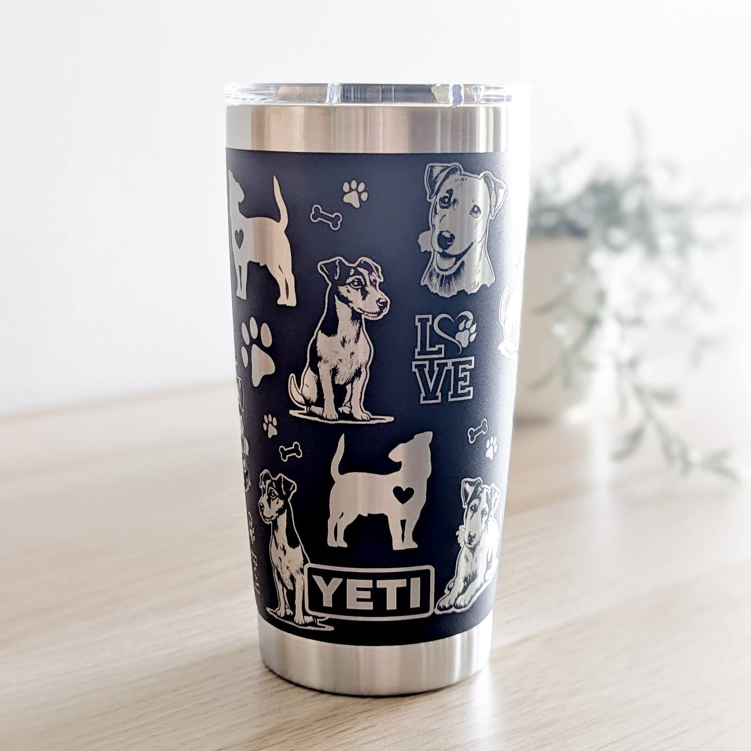 Jack Russell Terrier Laser Engraved Tumbler - YETI Black