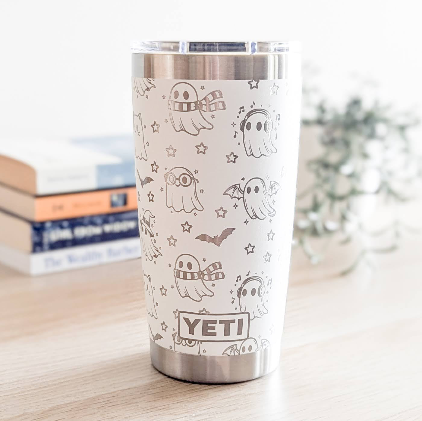 "Ghosts" 360° Laser Engraved Tumbler - Cute Halloween Gift