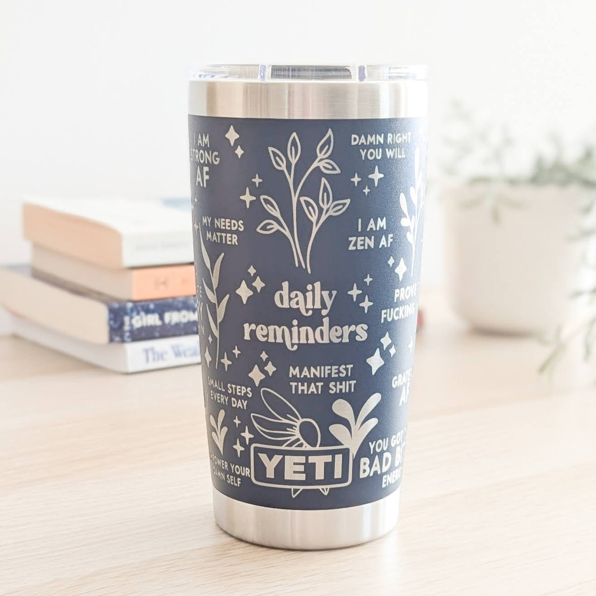 "Daily Affirmations" 360° Laser Engraved Tumbler — Sweary Gift