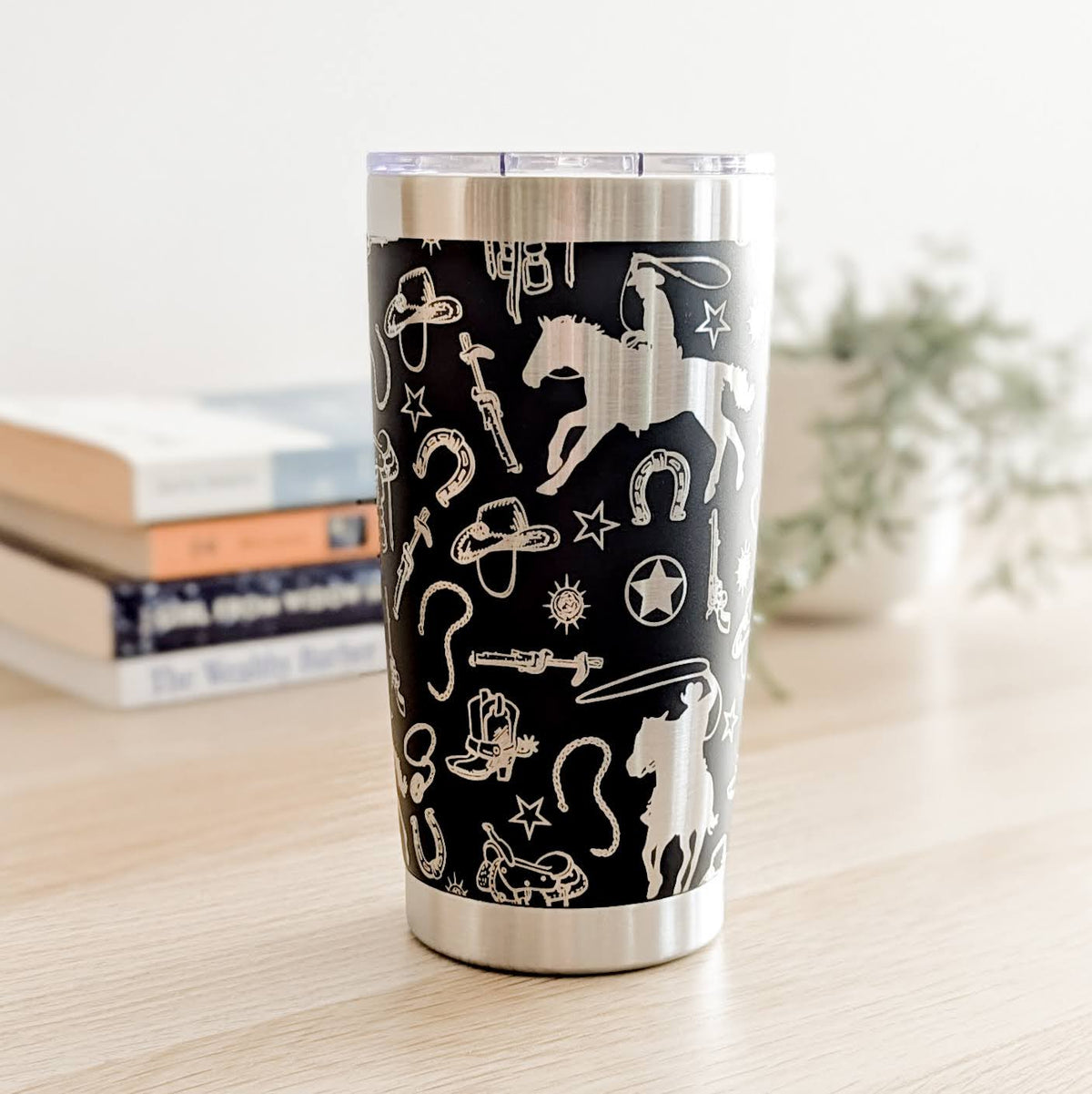"Wild West" Cowboy 360° Laser Engraved Tumbler — Western Gift