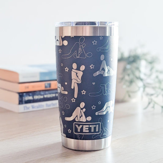 "Choose Your Own Adventure" Kamasutra Tumbler — 360° Laser Engraved Gift
