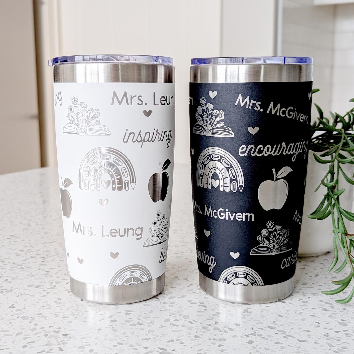 "For that Special Teacher" 360° Laser Engraved Tumbler - End of Year, Graduation, Teacher Gift 