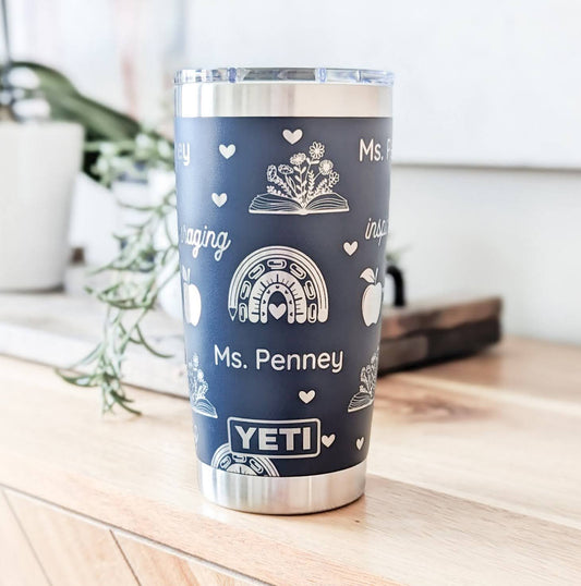 "For that Special Teacher" 360° Laser Engraved Tumbler - End of Year, Graduation, Teacher Gift - YETI
