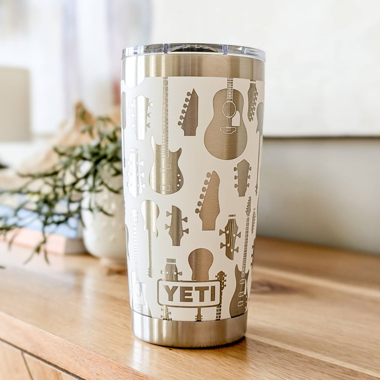 Acoustic & Electric Guitars 360° Laser Engraved Tumbler - Personalized Gift for Musicians & Guitar Players - Authentic Yeti