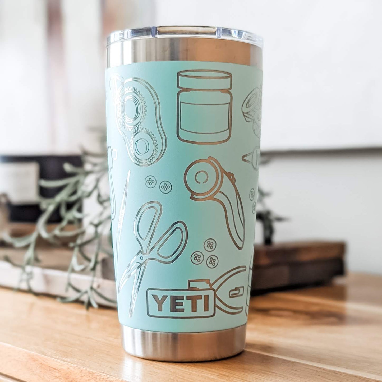 "Scrapbooker's Paradise" 360 Laser Engraved Tumbler - Unique Gift for Crafters, Scrapbookers & Artists - Authentic YETI