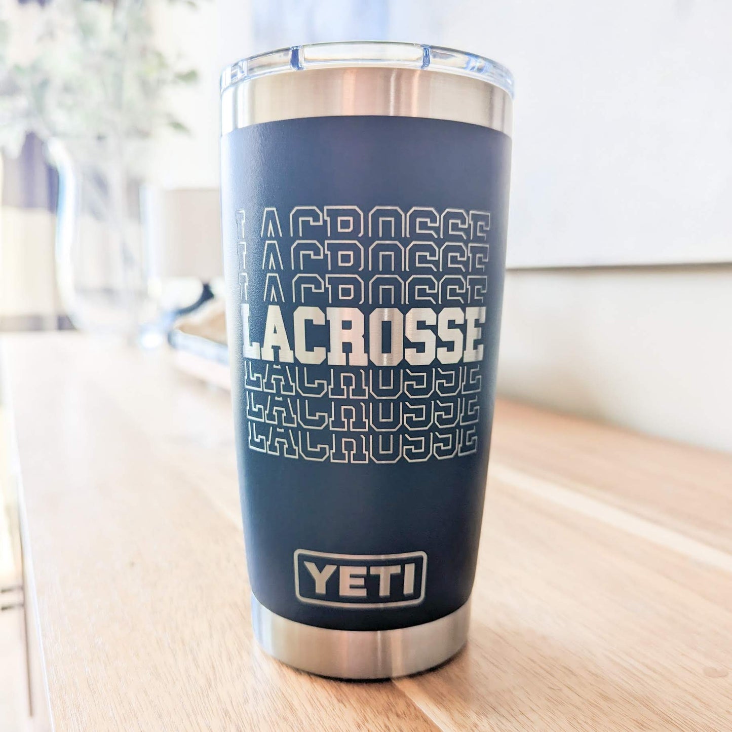 "Lacrosse Lover" Laser Engraved Tumbler - Unique Gift for Lacrosse Players, Coaches & Lax Moms - Authentic YETI