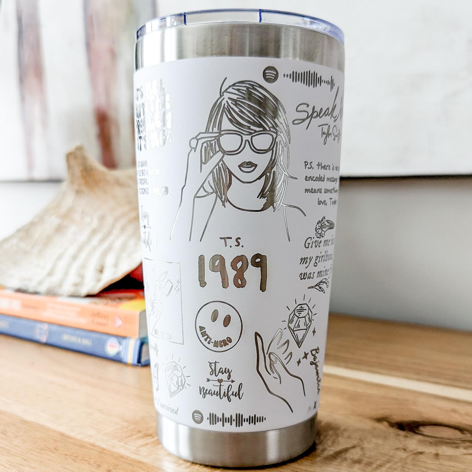 "Swift Songs" Taylor Swift Inspired 360 Laser Engraved Tumbler - Eras Tour Fan Gift for Swifties - Authentic YETI