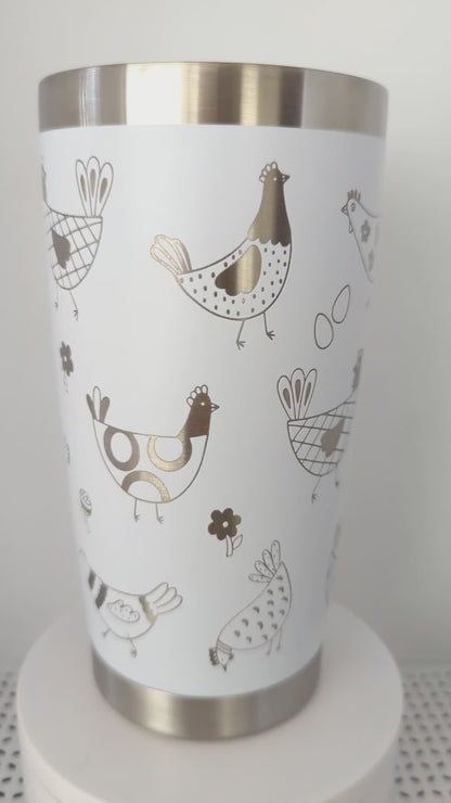 "Chicken Lovers" Tumbler — 360° Laser Engraved Farm Life Gift