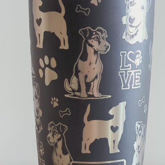 Jack Russell Terrier Laser Engraved Tumbler - YETI Black