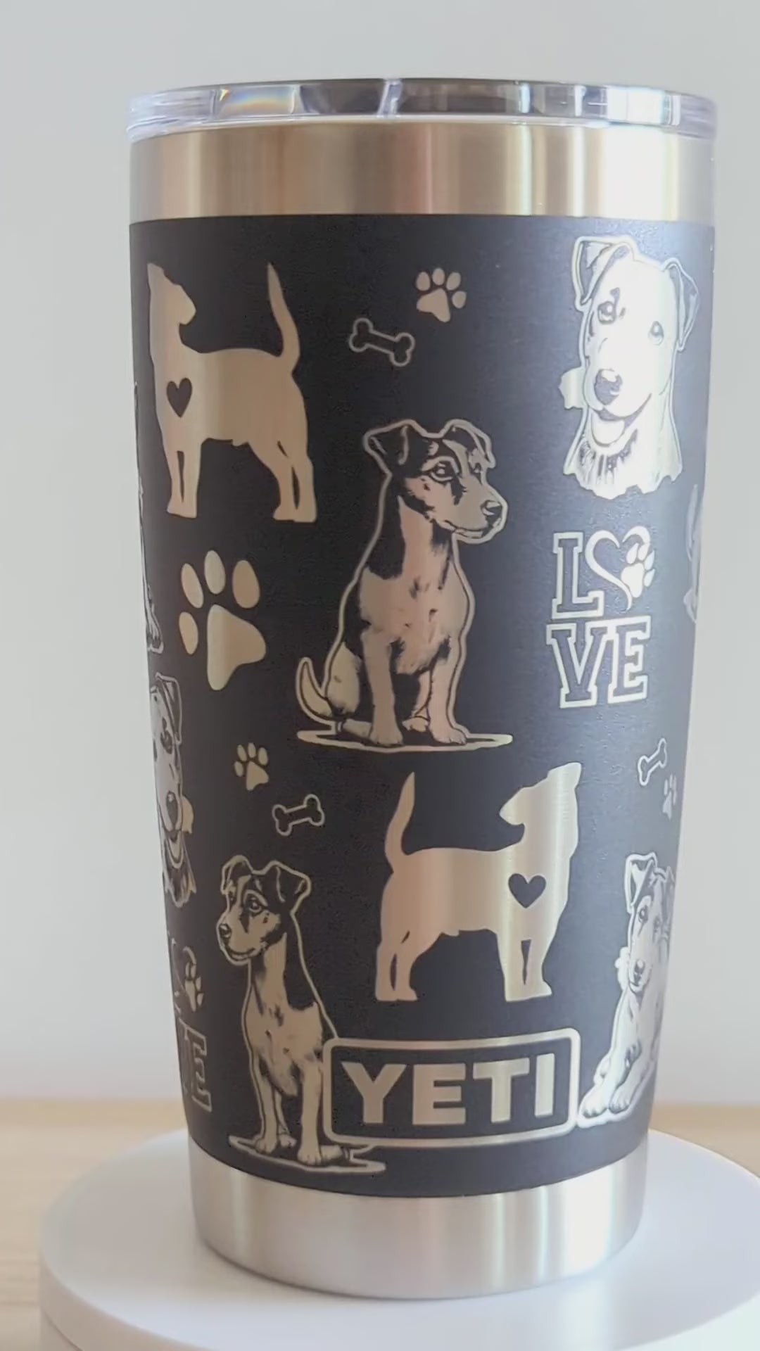 Jack Russell Terrier Laser Engraved Tumbler - YETI Black