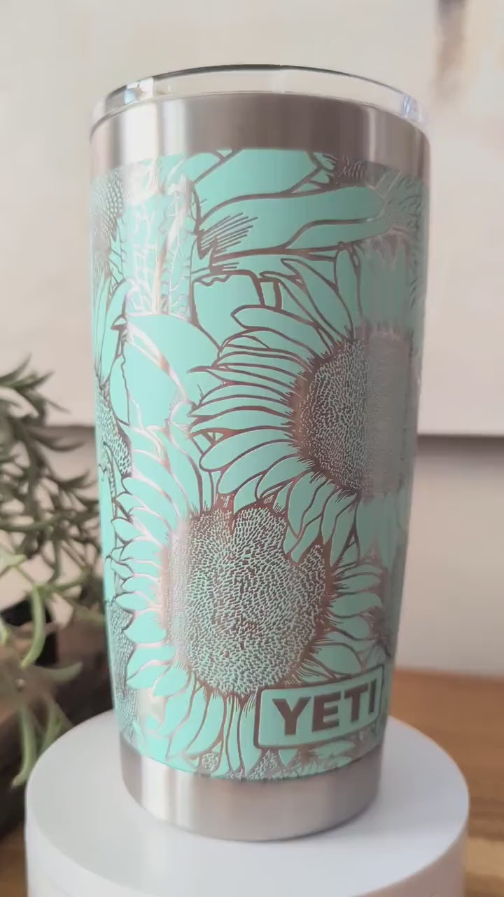Sunflower engraved - Authentic YETI