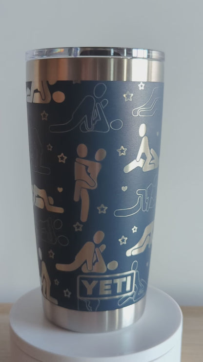 "Choose Your Own Adventure" Kamasutra Tumbler — 360° Laser Engraved Gift