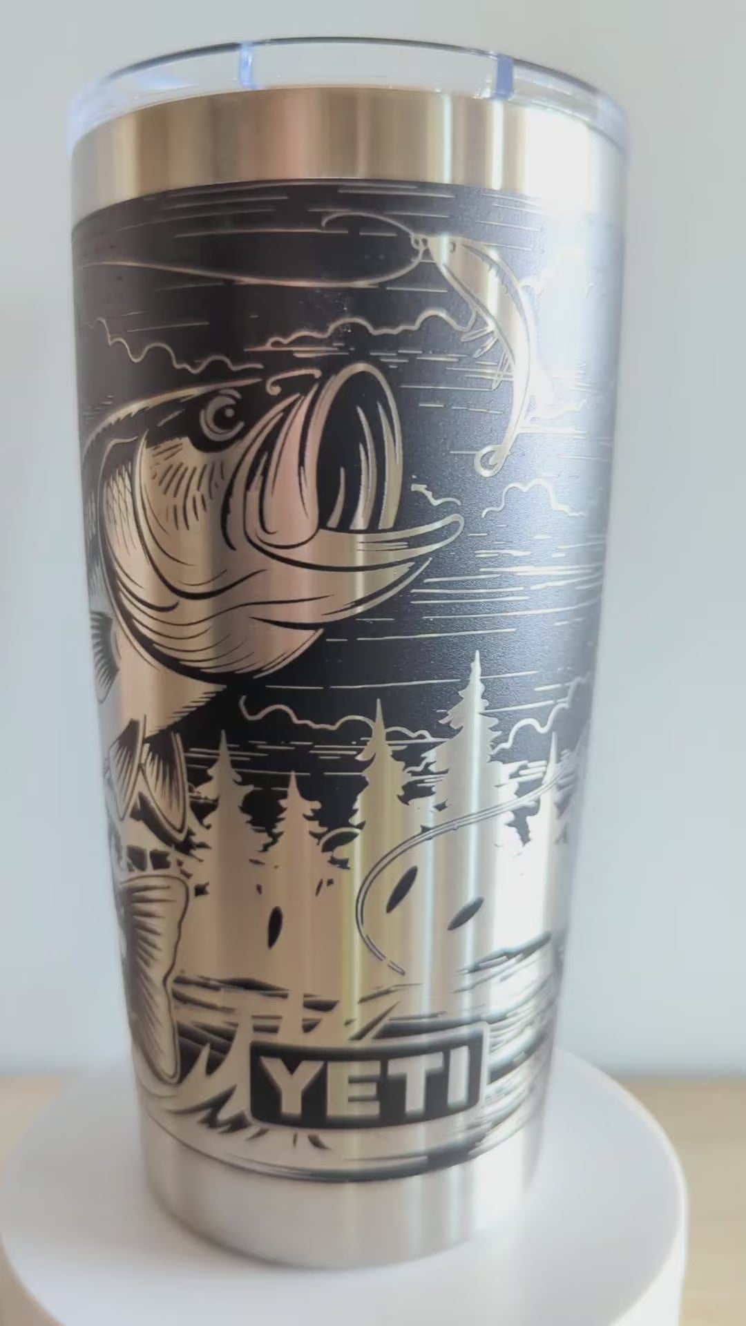 Jumping Bass and Fisherman Tumbler