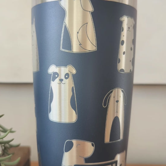 "Dog Lover" Multi-Breed 360° Laser Engraved Tumbler - Premium Gift for Dog Moms & Pet Parents - Authentic YETI