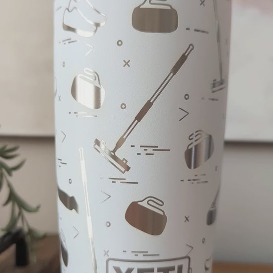 "Curlers Companion" 360 Laser Engraved Tumbler - Unique Gift for Curlers & Curling Teams - Authentic YETI