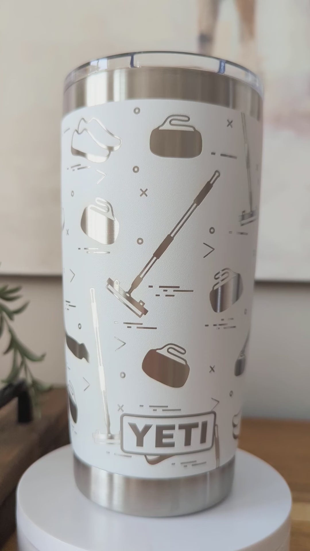 "Curlers Companion" 360 Laser Engraved Tumbler - Unique Gift for Curlers & Curling Teams - Authentic YETI
