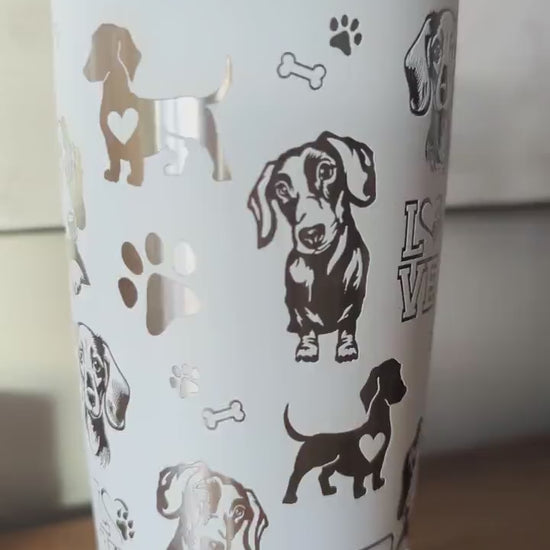  "Dachshund" Wiener Dog 360° Laser Engraved Tumbler - Premium Gift for Doxie Moms & Hound Lovers - Authentic YETI